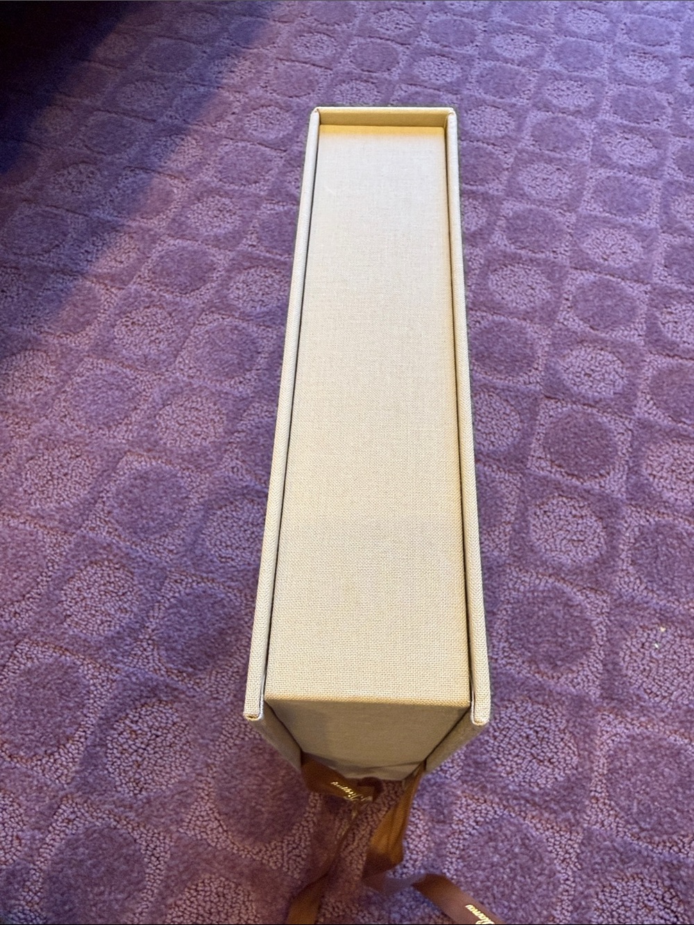 Loro Piana Cream Gift Box with Brown Ribbon and Gold Logo - Picture 5 of 5